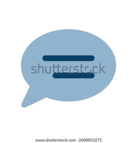 Vector icon illustration of a speech bubble. Icon with an image of a speaking remark.