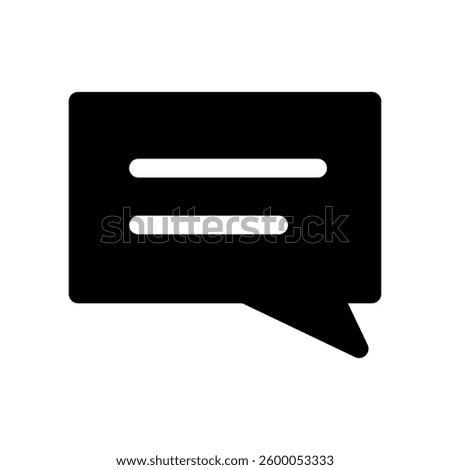 Vector icon illustration of a speech bubble. Icon with an image of a speaking remark.