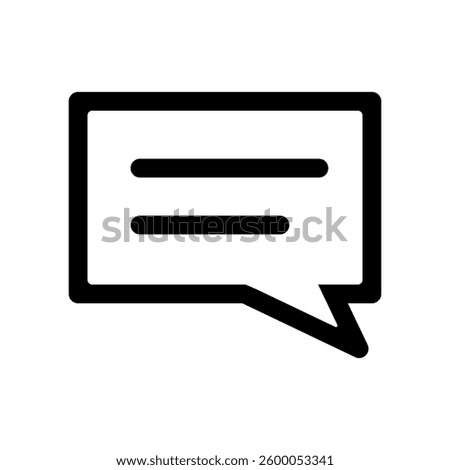 Vector icon illustration of a speech bubble. Icon with an image of a speaking remark.