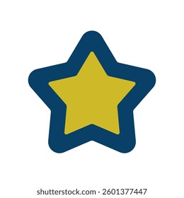 Vector icon illustration of a star shape.