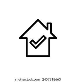 vector icon illustration of Stay at Home, promoting safety and responsible behavior during challenging times