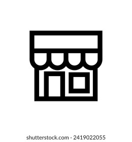 Vector icon illustration of store, shop, sale, business, ecommerce, market, building, home, etc. Can be used for various designs related to the retail, e-commerce and business industries.
