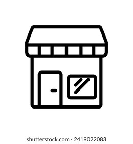 Vektorsymbol Illustration von Geschäft, Shop, Verkauf, Business, E-Commerce, Markt, Gebäude, Haus, etc. Kann für verschiedene Designs verwendet werden, die mit dem Einzelhandel, E-Commerce und Business-Industrie.