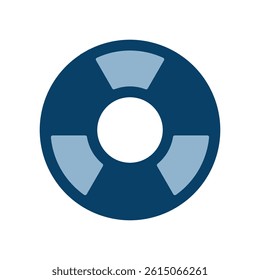 Vector icon illustration of a striped azure with an overhead view.