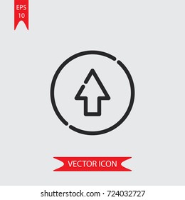 Up vector icon, illustration symbol