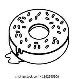 ilustración de icono vectorial de un sabroso donut helado