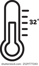 Vector Icon Illustration For Thermometer.
