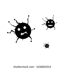 Vector icon illustration of various viruses