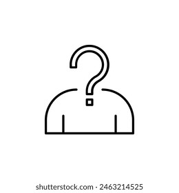 Ilustración del ícono del Vector de quién adivina, que representa misterio y curiosidad