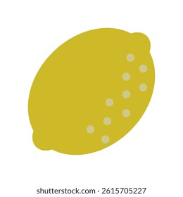 Vector icon illustration of whole lemon fruit.