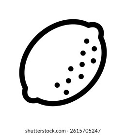 Vector icon illustration of whole lemon fruit.