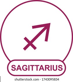 vector icon illustration zodiac of sagittarius