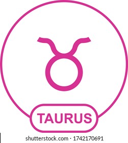 vector icon illustration zodiac of taurus