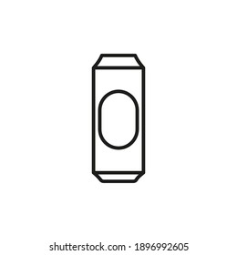 Vector icon with an image of an aluminum can