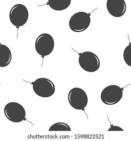 Vector icon image balloon seamless pattern on a white background.