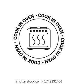Vector icon. Image of cooking in the oven. Image to line.
