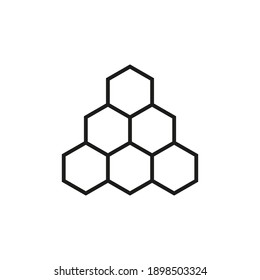 Vector icon with the image of honey in honeycombs