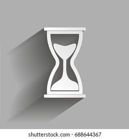 Vector icon image  hourglass. Vector illustration with shadow design