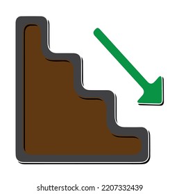vector icon image of a ladder to climb.