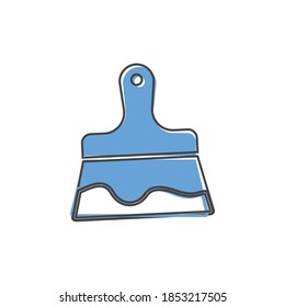 Vector icon image Paint brush  cartoon style on white isolated background.