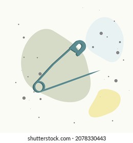 Anclaje de seguridad de imágenes de iconos vectores en fondo multicolor. Capas agrupadas para una ilustración de edición sencilla. Por tu diseño.