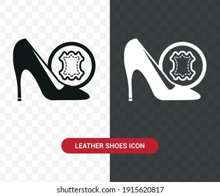 Vector icon. Image of a woman's and a man's leather shoe.