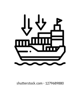 Vector icon for importers