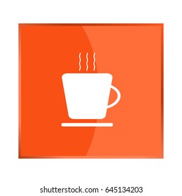 Vector icon indicates the existence of a cafe, dining room. In this place you can eat