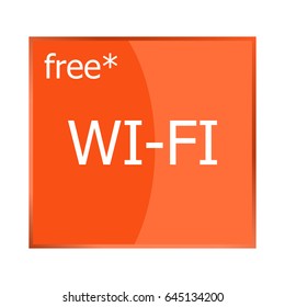 Vector icon indicates the presence of an Internet connection, wi-fi