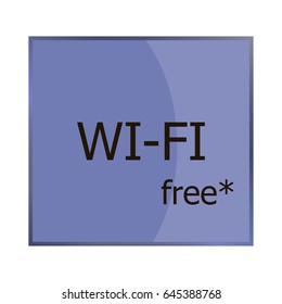 Vector icon indicates the presence of an Internet connection, wi-fi