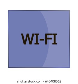 Vector icon indicates the presence of an Internet connection, wi-fi