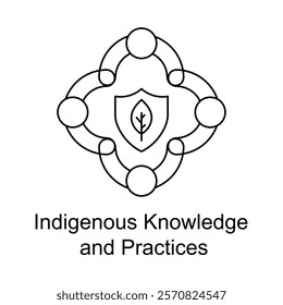 Vector Icon for Indigenous Knowledge and Cultural Sustainability.