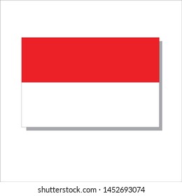 vector icon Indonesian flag icon with white background