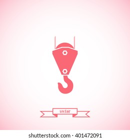Vector icon of industrial hook