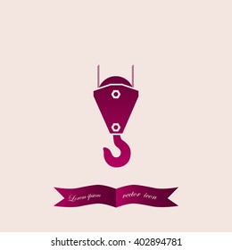 Vector icon of industrial hook