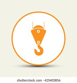Vector icon of industrial hook