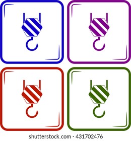 Vector icon of industrial hook