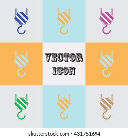Vector icon of industrial hook