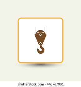 Vector icon of industrial hook