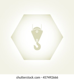 Vector icon of industrial hook