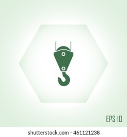 Vector icon of industrial hook