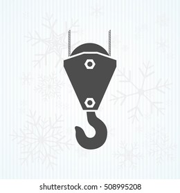Vector icon of industrial hook