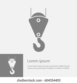 Vector icon of industrial hook