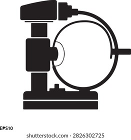 Vector icon of an industrial lathe machine shaping a metal ring with precision