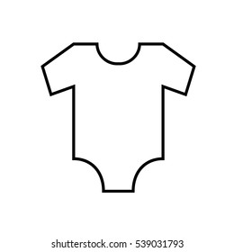 Vector icon infant shirt on white background