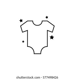 Vector icon infant shirt on white background