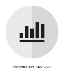 vector icon infographic, chart on a background with a vertical shadow