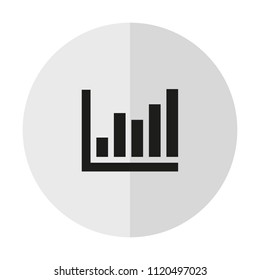 vector icon infographic, chart on a background with a vertical shadow