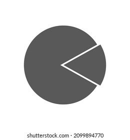icono vectorial gráfico gráfico circular en fondo blanco. plantillas de gráfico circular.