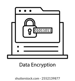Ícone de vetor para criptografia de informações. Realça uma blindagem e elementos binários para ilustrar a codificação de dados.